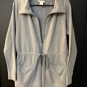 LOFT Heather Gray Casual Jacket